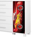 Ver imagem 6 de Comoda 4 Gavetas 1 Porta Mdf 81 Cm Livia Vermelho Decmade