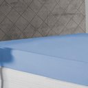 Ver imagem 3 de Lençol com Elástico Casal Nobre Viúva 1 Peça 30cm de Altura Malha 100% Algodão - Azul-bebê