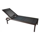 Ver imagem 2 de Chaise Espreguiçadeira para Piscina com Encosto Reclinável em Alumínio e Tela Sling