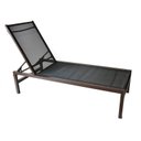 Ver imagem 1 de Chaise Espreguiçadeira para Piscina com Encosto Reclinável em Alumínio e Tela Sling