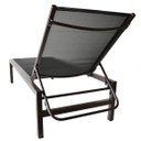 Ver imagem 3 de Chaise Espreguiçadeira para Piscina com Encosto Reclinável em Alumínio e Tela Sling