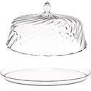 Ver imagem 3 de Kit 2 Boleiras Porta Bolo com Cúpula 30cm Transparente Glassy Crippa Doces Sobremesas