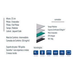 Colchão Casal Plumatex Molas Ensacadas MasterPocket Smart Classic (138x188x22) -  - 2