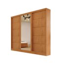 Ver imagem 1 de Guarda-roupa Solteiro Espelho 4 Gavetas 2,21m - Capri-nature - Bianchi Móveis
