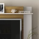 Ver imagem 3 de Estante para Home Theater 1,80m com Prateleira Superior Ho1001 Tecno Mobili - Natural/off White
