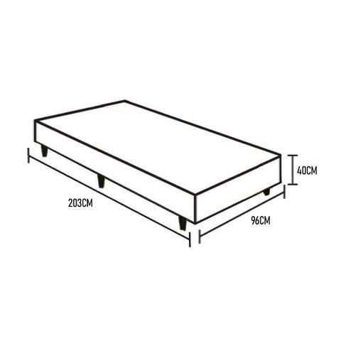 Cama Box Solteiro Solteirão Sintético em Madeira com Courino Preto Homequeen