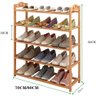 Sapateira em Bambu Organizador Estante com 5 Prateleiras 15 Pares de Sapatos Organizador de Casa Eco - 6