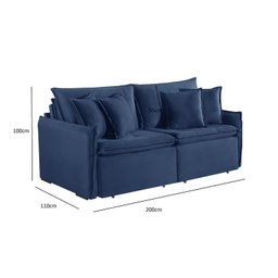 Sofá Cama Retrátil e Reclinável 200cm Ravena - 3