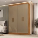 Ver imagem 1 de Guarda-Roupa 4 Portas 3 Gavetas 100% MDF Cinamomo/Cappuccino Espresso Móveis
