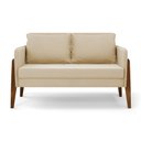 Ver imagem 3 de Namoradeira 2 Lugares Lana Suede Bege Base de Madeira - D'Rossi DRossi
