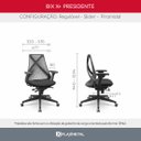 Ver imagem 4 de Cadeira de Escritório Bix Autocompensador Pol. Preto Enc. Preto