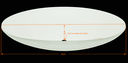Ver imagem 2 de Vidro Curvo Tipo Bacia 30cm P/ Plafons C/ Furo Central 10mm
