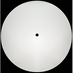 Vidro Curvo Tipo Bacia 30cm P/ Plafons C/ Furo Central 10mm - 3
