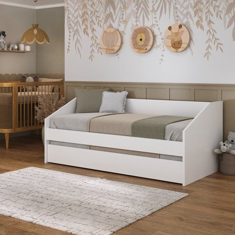 Bicama Infantil/Juvenil 100% MDF 195 cm Branco