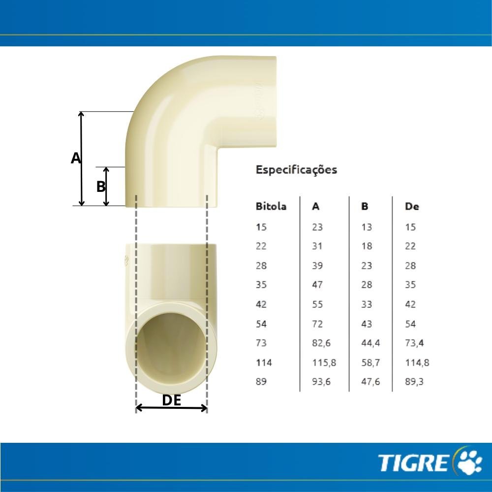 Joelho 90° Graus Aquatherm Soldável Cpvc Bege Para Tubo Água Quente 1/2” Polegadas De 15mm - 4