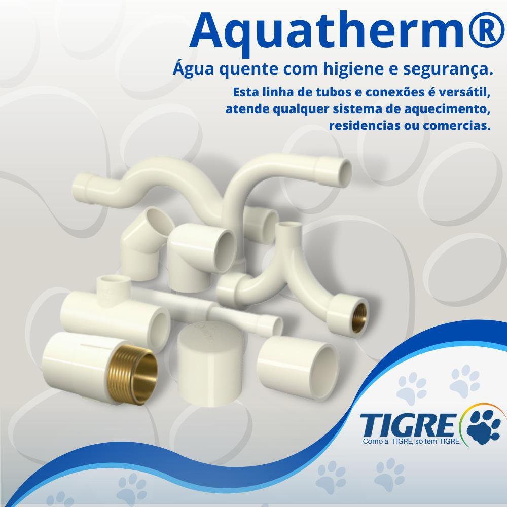 Joelho 90° Graus Aquatherm Soldável Cpvc Bege Para Tubo Água Quente 1/2” Polegadas De 15mm - 5