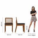 Ver imagem 5 de Kit 4 Cadeiras Sextavada Sydney Freijó/corino Preto - Móveis Arapongas Freijó/corino Preto