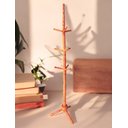 Ver imagem 1 de Cabideiro de Chão Mancebo  MEL Envernizado Arara De Roupas 10 Ganchos Em Madeira Cabide organizador