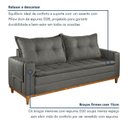 Ver imagem 4 de Sofá Living 2 Lugares 210cm com Base de Madeira Sidney Cinza