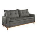 Ver imagem 2 de Sofá Living 2 Lugares 210cm com Base de Madeira Sidney Cinza