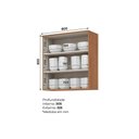 Ver imagem 3 de Módulos de Cozinha Henn Requinte Requinte C/ 2 Portas Ripadas 80cm Nature-henn