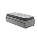 Ver imagem 4 de Bicama Box Solteiro 88x188 Courino com Dois Colchões Adapto Molas Ensacadas Ecoflex B&G