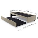 Ver imagem 5 de Bicama Box Solteiro 88x188cm Courino com Dois Colchões Adapto Molas Ensacadas Ecoflex B&G