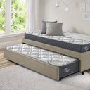 Ver imagem 2 de Bicama Box Solteiro 88x188cm Courino com Dois Colchões Adapto Molas Ensacadas Ecoflex B&G