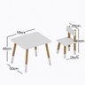 Conjunto Mesa Infantil 2 Cadeiras Colorir-branco - 3