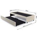 Ver imagem 5 de Bicama Box Solteiro 88x188cm Courino com Dois Colchões Adapto Molas Ensacadas Ecoflex B&G