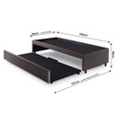 Ver imagem 5 de Bicama Box Solteiro 88x188cm Courino com Dois Colchões Adapto Molas Ensacadas Ecoflex B&G