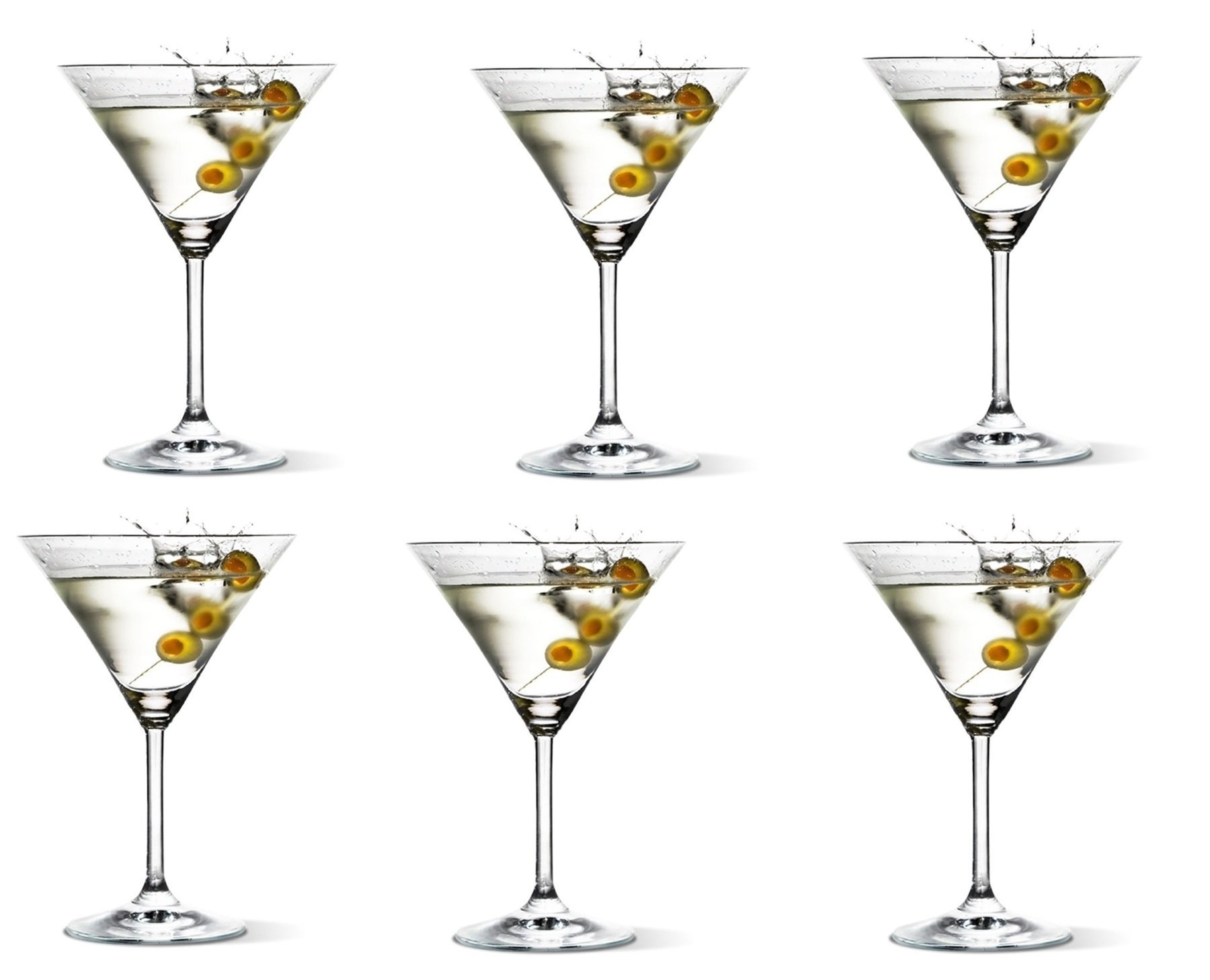 Jogo 6 Taças Martini Drink Coquetel 250ml Vidro Nadir