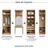 Conjunto Modulado 4 Peças Cabideiro, Penteadeira, Nichos e Sapateira Joy CabeCasa MadeiraOriginals - 3