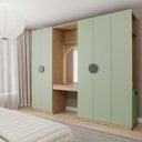 Ver imagem 2 de Conjunto Modulado 4 Peças Cabideiro, Penteadeira, Nichos e Sapateira Joy CabeCasa MadeiraOriginals