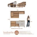 Ver imagem 4 de Cozinha Modulada 5 Peças com Nicho Decorativo Balcão para Cooktop Isabelle Bege/Freijó/Arenas