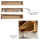 Ver imagem 6 de Cozinha Modulada 5 Peças com Nicho Decorativo Balcão para Cooktop Isabelle Bege/Freijó/Arenas
