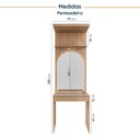 Ver imagem 7 de Conjunto Modulado de Canto 4 Peças Nicho, Penteadeira e Cabideiro Joy CabeCasa MadeiraOriginals