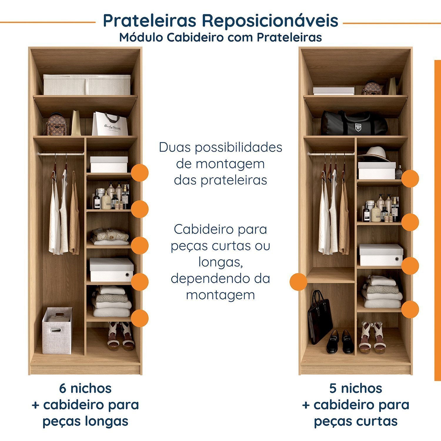 Conjunto Modulado de Canto 4 Peças Nicho, Penteadeira e Cabideiro Joy CabeCasa MadeiraMadeira - 8