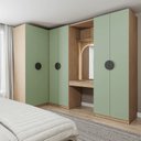 Ver imagem 2 de Conjunto Modulado de Canto 4 Peças Nicho, Penteadeira e Cabideiro Joy CabeCasa MadeiraOriginals