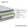 Bicama Box Solteiro 88x188 Courino com Dois Colchões Adapto Molas Ensacadas Ecoflex - 9