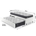 Ver imagem 3 de Bicama Box Solteiro 88x188 Courino com Dois Colchões Adapto Molas Ensacadas Ecoflex B&G