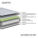 Ver imagem 5 de Bicama Box Solteiro 88x188 Courino com Dois Colchões Adapto Molas Ensacadas Ecoflex B&G