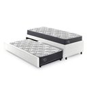 Ver imagem 2 de Bicama Box Solteiro 88x188 Courino com Dois Colchões Adapto Molas Ensacadas Ecoflex B&G