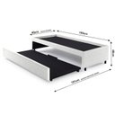 Ver imagem 3 de Bicama Box Solteiro 88x188 Courino com Dois Colchões Adapto Molas Ensacadas Ecoflex B&G