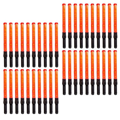 Bastao Sinalizador Kit 40 Unidades Manobrista Estacionamento Transito Aeroporto Engarrafamento Segur