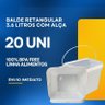 Balde Virgem de 3.6l Retangular com Tampa Lacre - 20 Pçs - 2