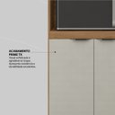 Ver imagem 7 de Paneleiro Firenze Duplo Forno - 4 Portas Marrom/Amêndola Touch/Nude Prime Tx