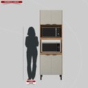 Ver imagem 3 de Paneleiro Firenze Duplo Forno - 4 Portas Marrom/Amêndola Touch/Nude Prime Tx