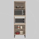 Ver imagem 7 de Paneleiro Firenze Duplo Forno - 4 Portas Bege/Avena Touch/Grafito