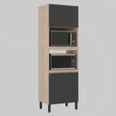 Ver imagem 1 de Paneleiro Firenze Duplo Forno - 4 Portas Bege/Avena Touch/Grafito
